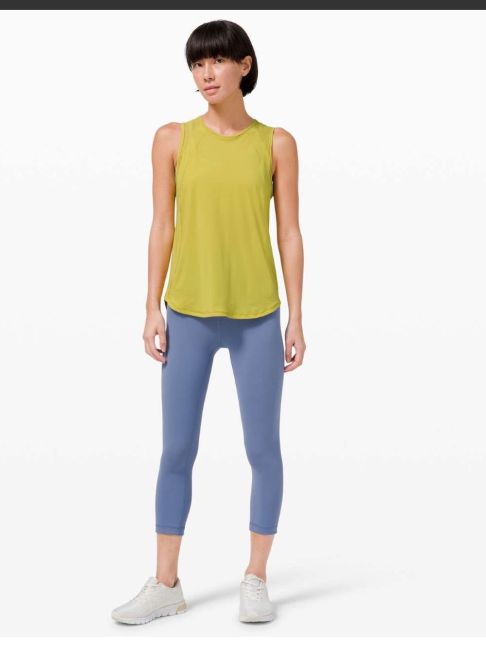 Lululemon Size 6 Pear Yellow EUC Sculpt Tank Top (mesh back vent)